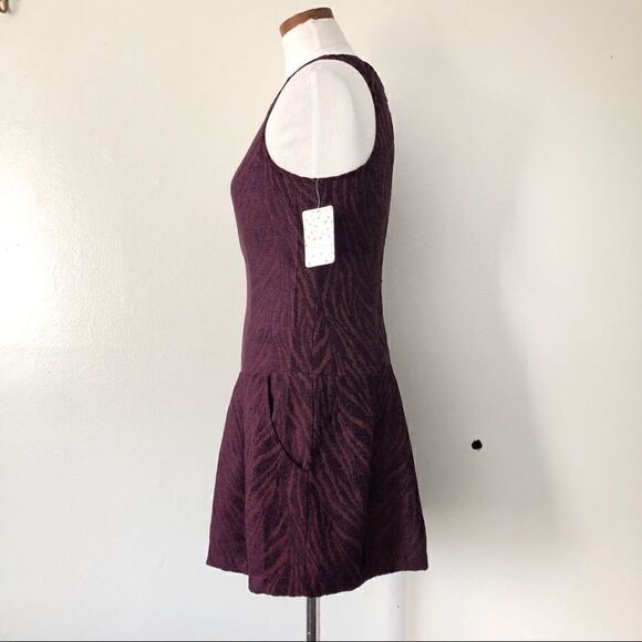 Free People Mulberry Chenille Fit Flare Mini Dress Size 4 - Picture 5 of 7